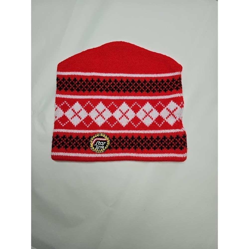 Vintage Starline ERGEE Red Beanie Toboggan‎ Ski Hat